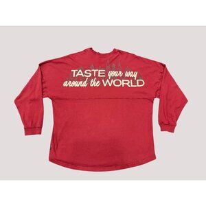 Disney Parks Spirit Jersey XXL Red Taste Your Way Around The World 25th Anniv